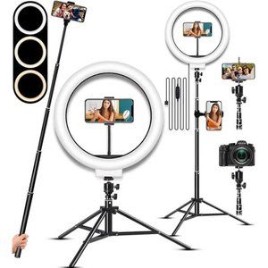 LED Selfie Ring Light with Stand,Circle Light for Makeup/Live Stream,Desktop
